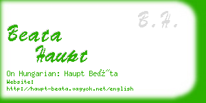 beata haupt business card